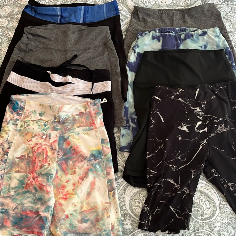 8 pair workout shorts